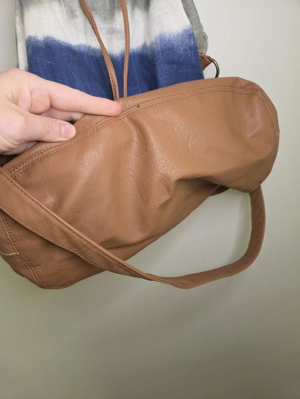 Old Navy Blue Gray Tie Dye Hobo Style Bag Purse